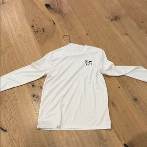 White Long Sleeve Shirt with Logo size youth L